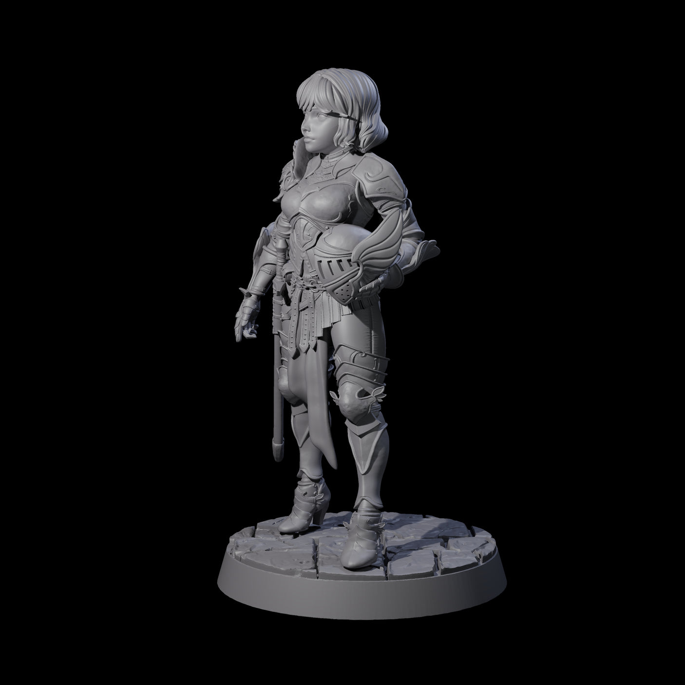 Champion of the Guard Miniature for Dungeons and Dragons, Pathfinder or other TTRPGs