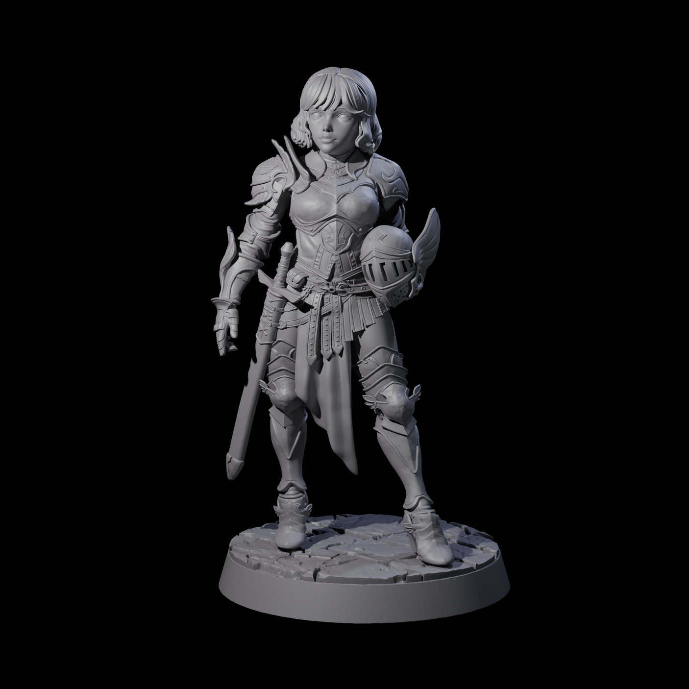 Champion of the Guard Miniature for Dungeons and Dragons, Pathfinder or other TTRPGs