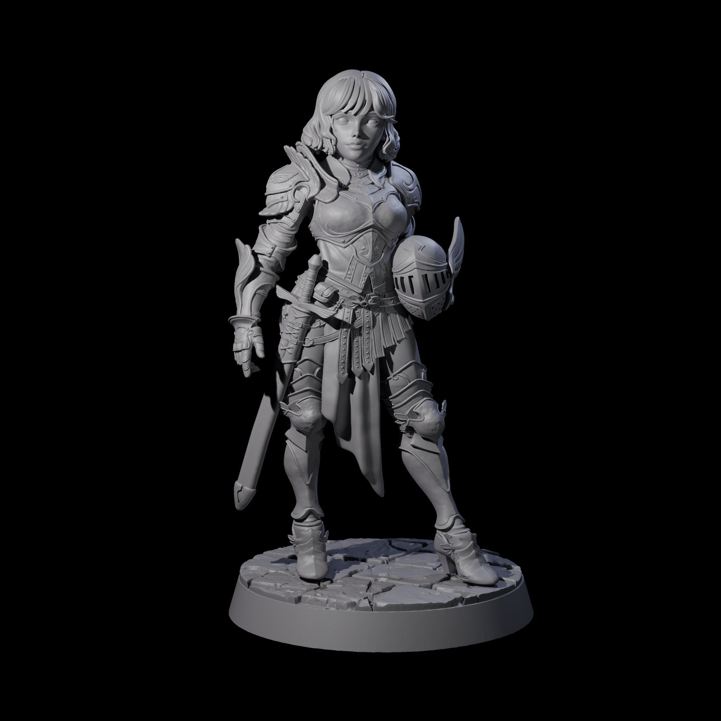 Champion of the Guard Miniature for Dungeons and Dragons, Pathfinder or other TTRPGs