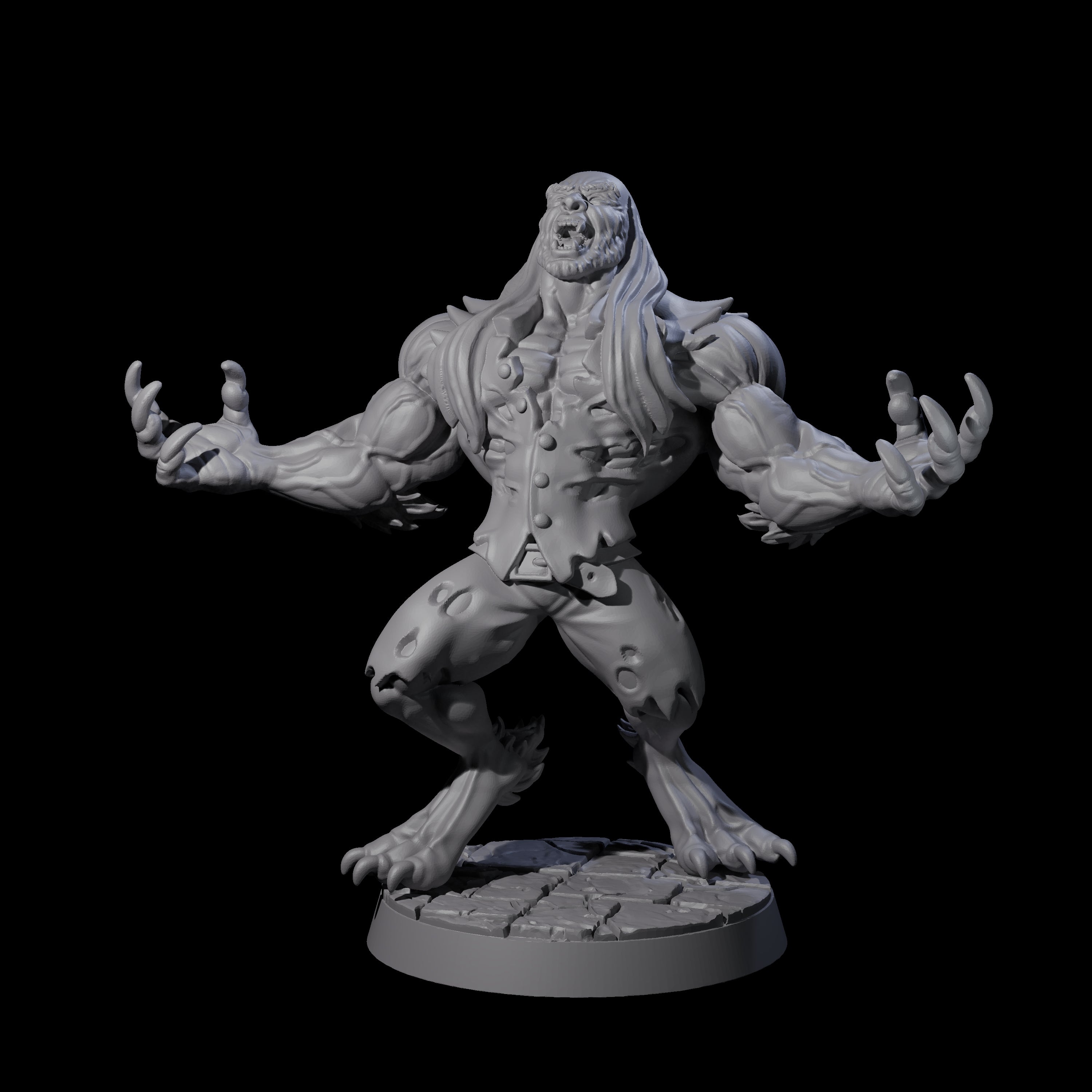 Changing Werewolf Miniature for Dungeons and Dragons, Pathfinder or other TTRPGs