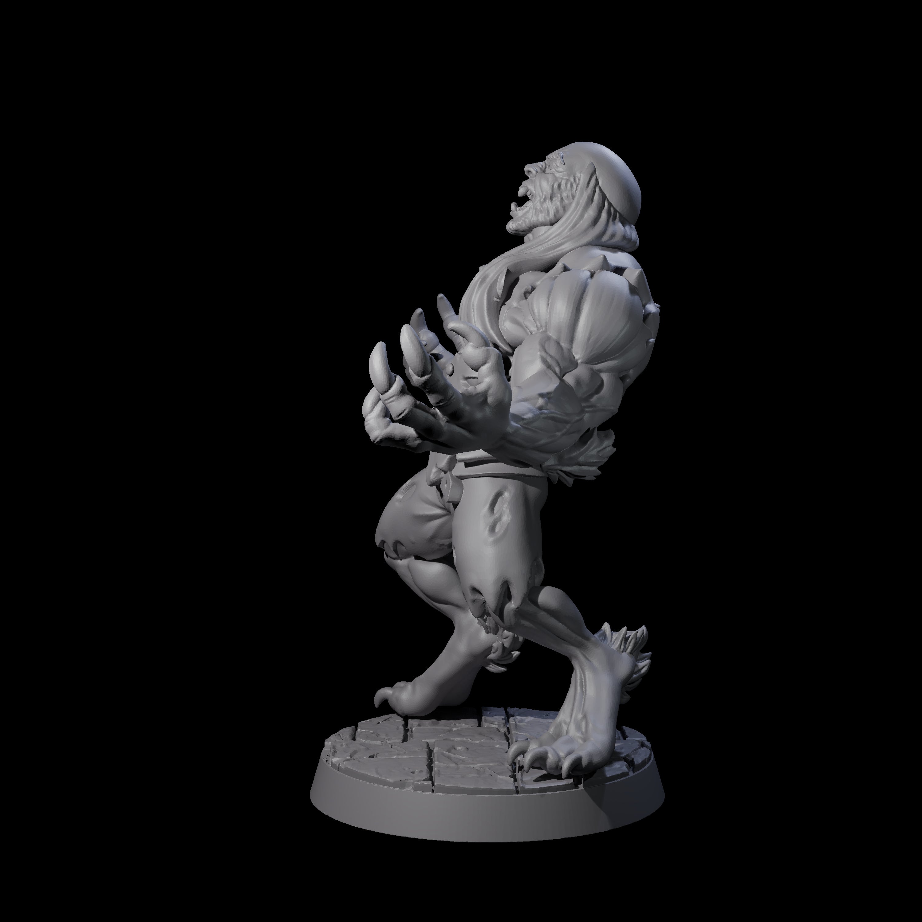Changing Werewolf Miniature for Dungeons and Dragons, Pathfinder or other TTRPGs