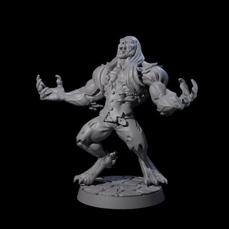 Changing Werewolf Miniature for Dungeons and Dragons, Pathfinder or other TTRPGs