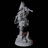 Charging Armoured Barbarian Miniature for Dungeons and Dragons, Pathfinder or other TTRPGs