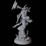 Charging Armoured Barbarian Miniature for Dungeons and Dragons, Pathfinder or other TTRPGs