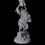 Charging Armoured Barbarian Miniature for Dungeons and Dragons, Pathfinder or other TTRPGs