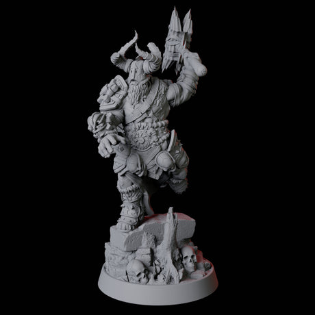 Charging Armoured Barbarian Miniature for Dungeons and Dragons, Pathfinder or other TTRPGs
