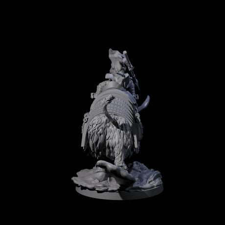 Charging Battle Yak Rider A Miniature for Dungeons and Dragons, Pathfinder or other TTRPGs