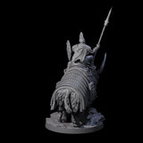 Charging Battle Yak Rider C Miniature for Dungeons and Dragons, Pathfinder or other TTRPGs