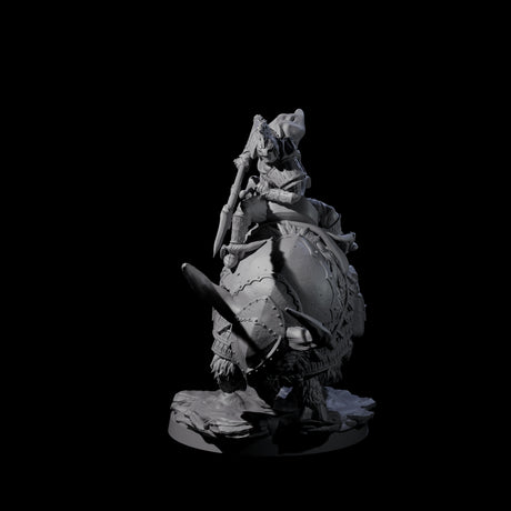 Charging Battle Yak Riders Miniature for Dungeons and Dragons, Pathfinder or other TTRPGs