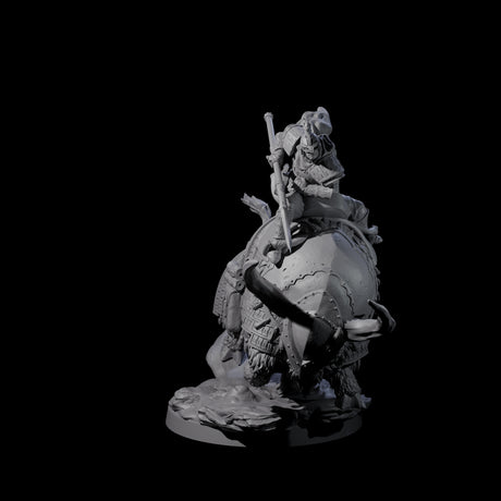 Charging Battle Yak Riders Miniature for Dungeons and Dragons, Pathfinder or other TTRPGs