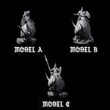 Charging Battle Yak Riders Miniature for Dungeons and Dragons, Pathfinder or other TTRPGs