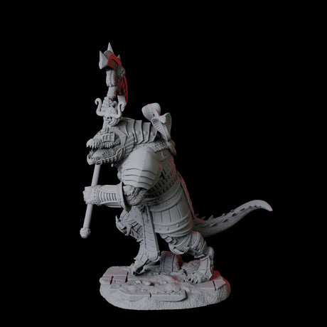 Charging Crocodile Lizardfolk Soldier C Miniature for Dungeons and Dragons, Pathfinder or other TTRPGs