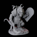 Charging Crocodile Lizardfolk Soldier D Miniature for Dungeons and Dragons, Pathfinder or other TTRPGs