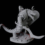 Charging Crocodile Lizardfolk Soldier D Miniature for Dungeons and Dragons, Pathfinder or other TTRPGs