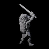 Charging Gnome Barbarian Miniature for Dungeons and Dragons, Pathfinder or other TTRPGs