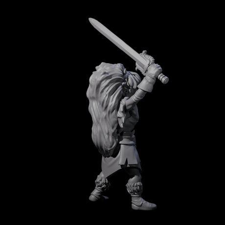 Charging Gnome Barbarian Miniature for Dungeons and Dragons, Pathfinder or other TTRPGs