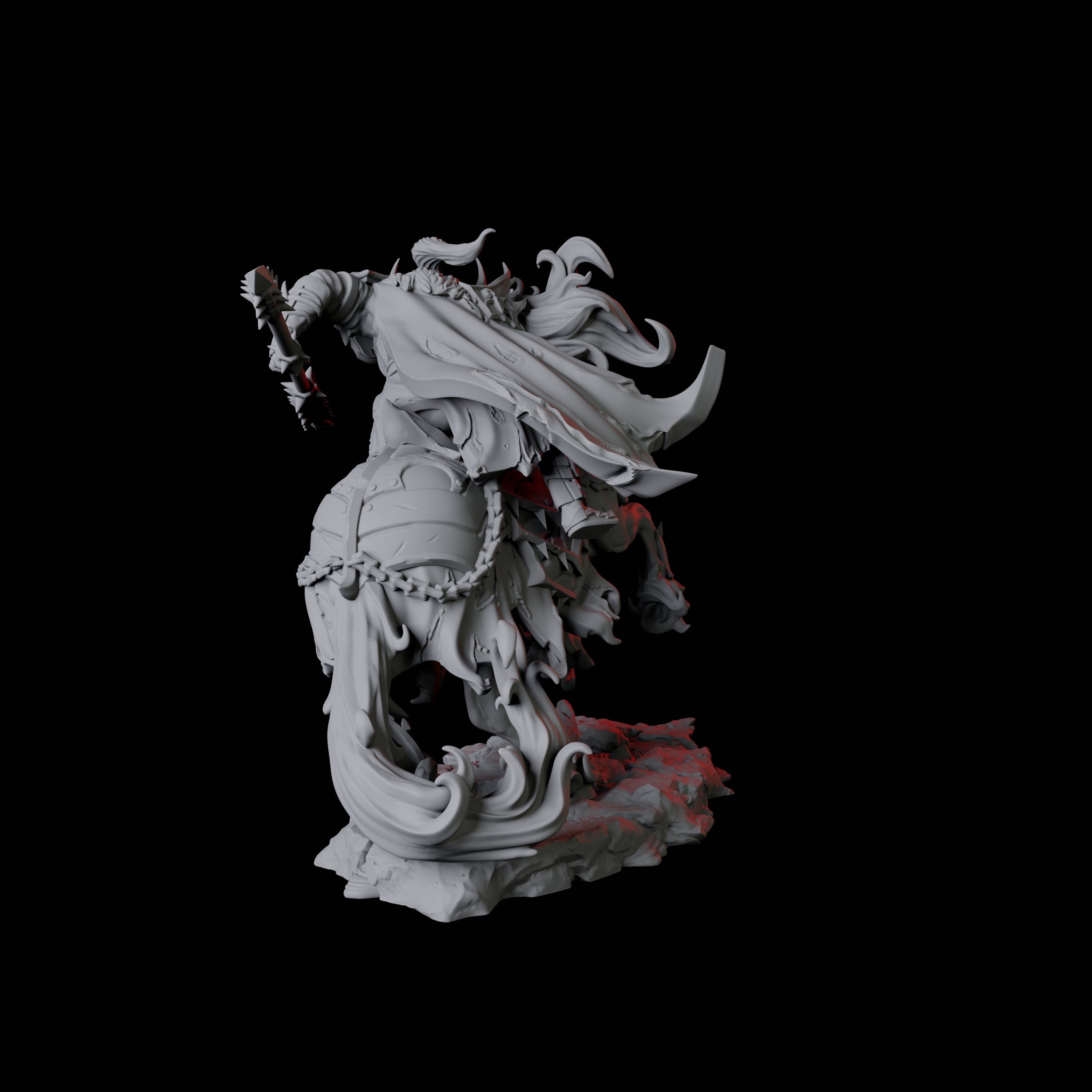 Charging Hellknight B Miniature for Dungeons and Dragons, Pathfinder or other TTRPGs