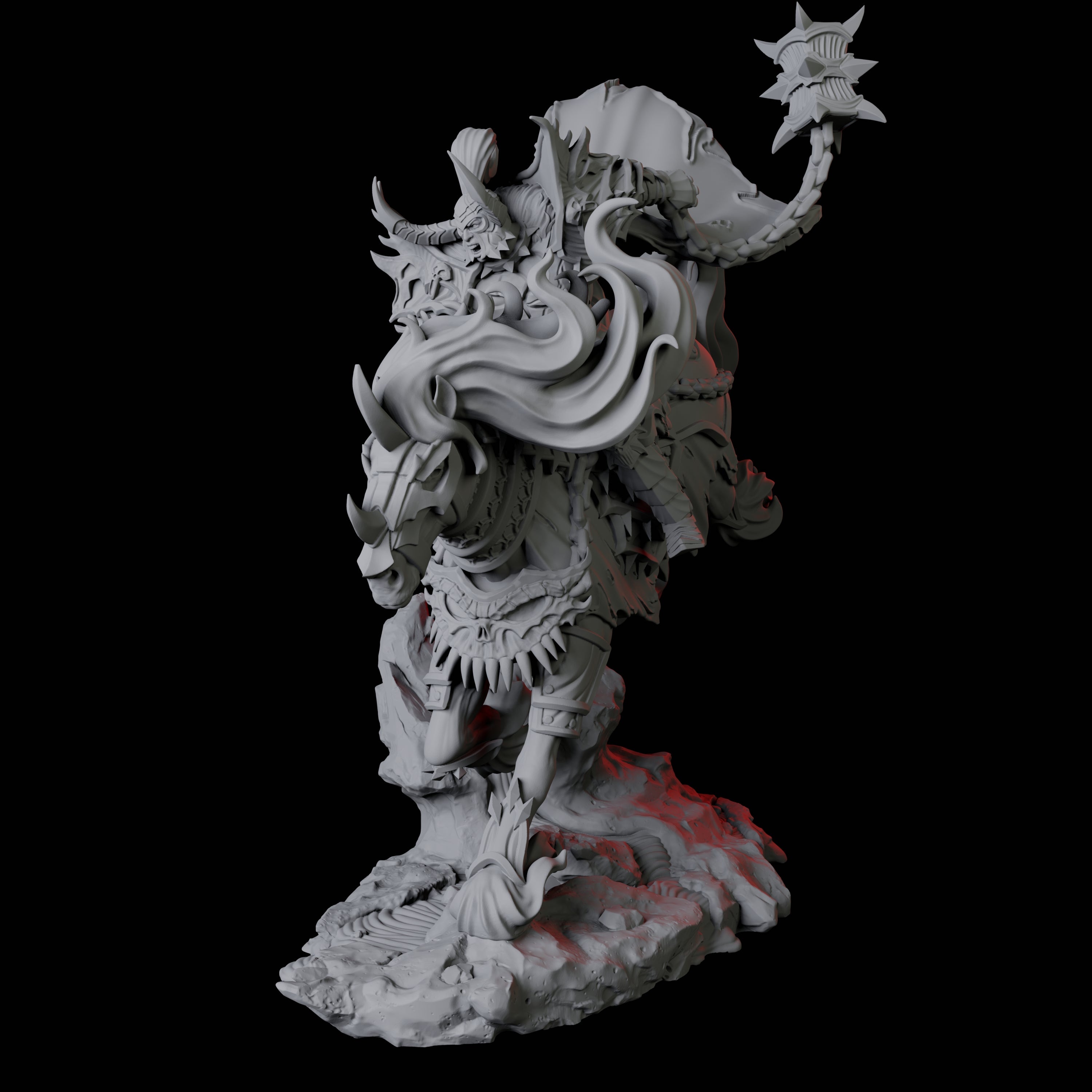 Charging Hellknight C Miniature for Dungeons and Dragons, Pathfinder or other TTRPGs
