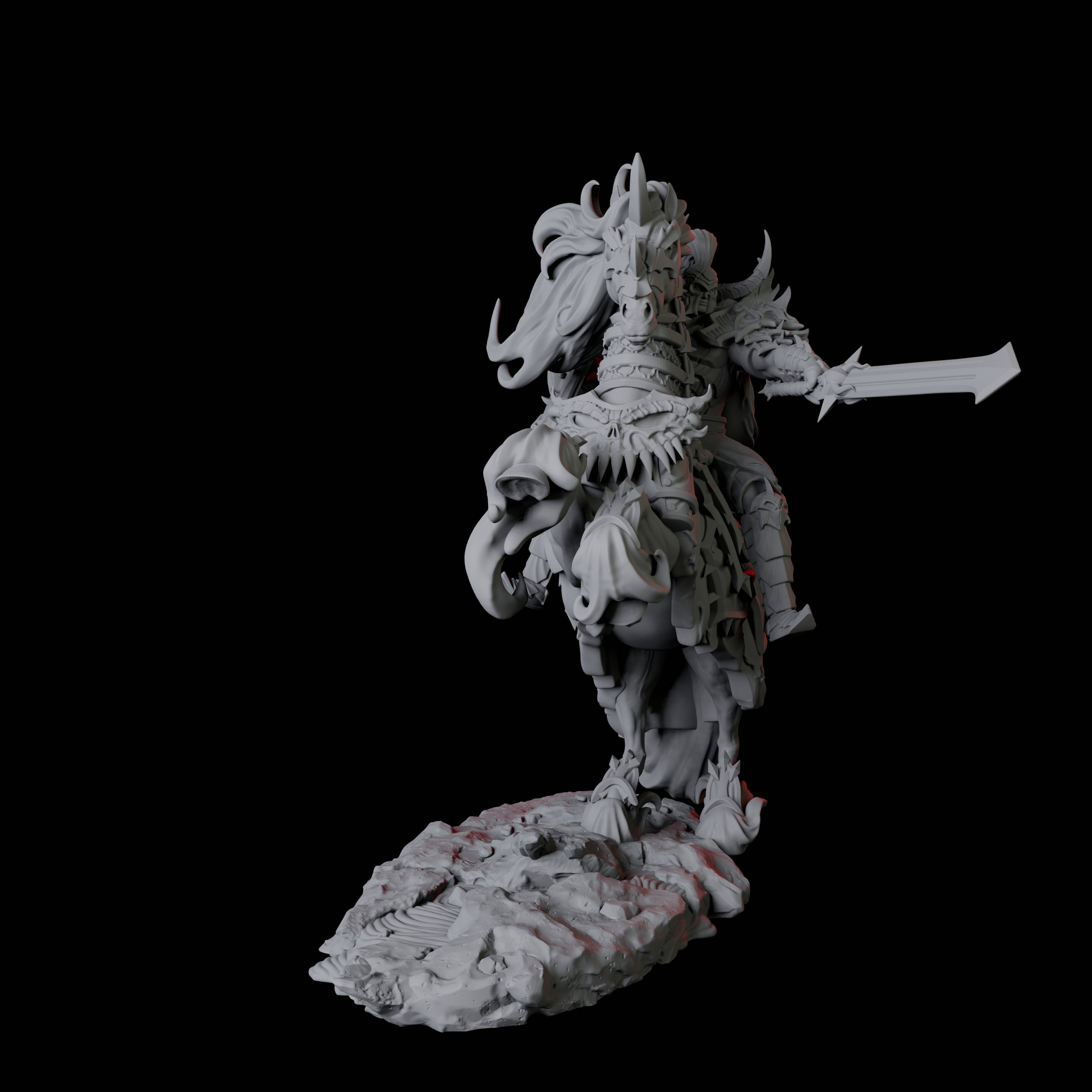 Charging Hellknight D Miniature for Dungeons and Dragons, Pathfinder or other TTRPGs