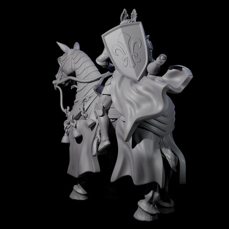 Charging Joust Knight Miniature for Dungeons and Dragons, Pathfinder or other TTRPGs