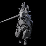 Charging Joust Knight Miniature for Dungeons and Dragons, Pathfinder or other TTRPGs
