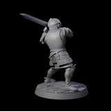 Charging King's Guard Miniature for Dungeons and Dragons, Pathfinder or other TTRPGs