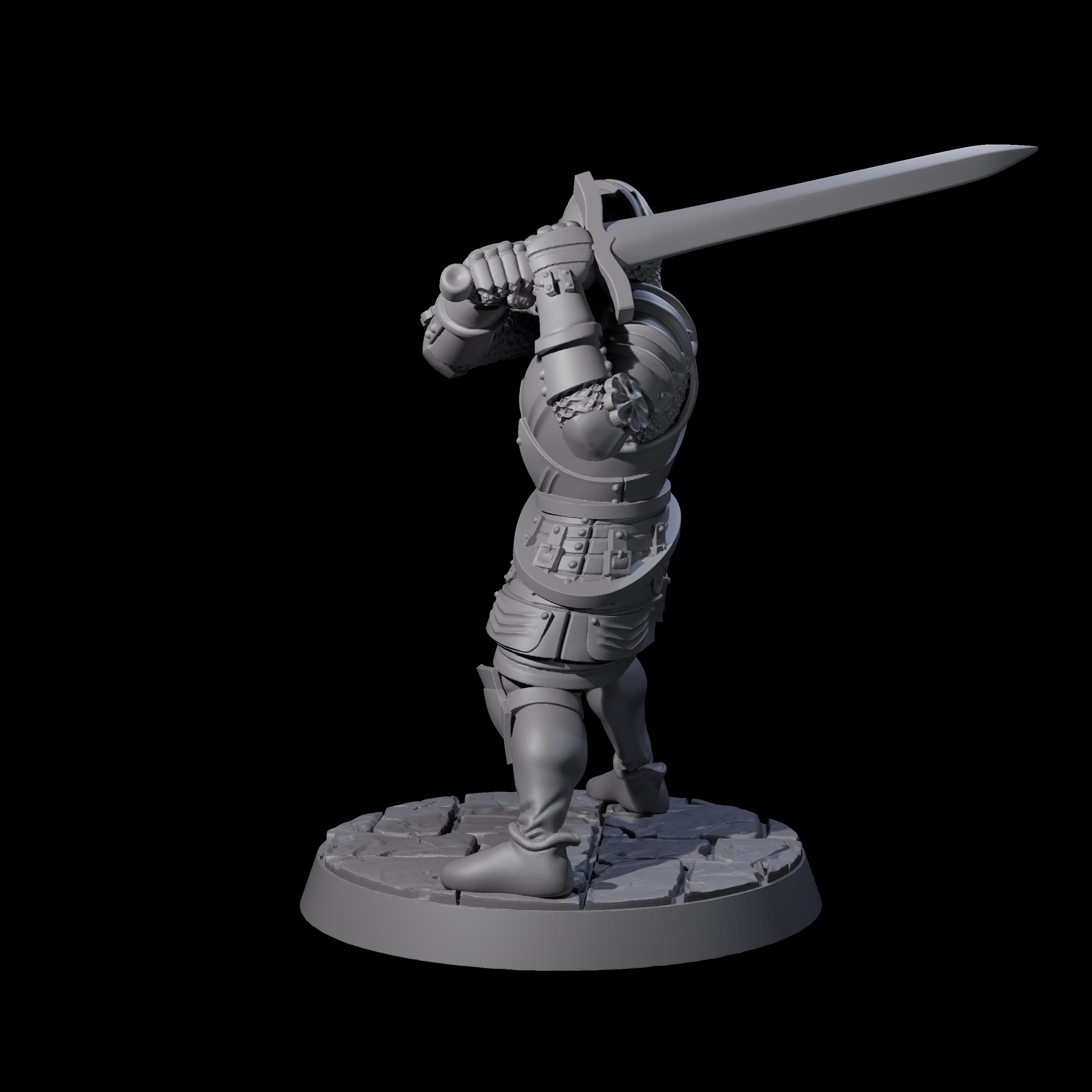 Charging King's Guard Miniature for Dungeons and Dragons, Pathfinder or other TTRPGs