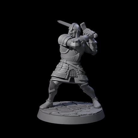 Charging King's Guard Miniature for Dungeons and Dragons, Pathfinder or other TTRPGs