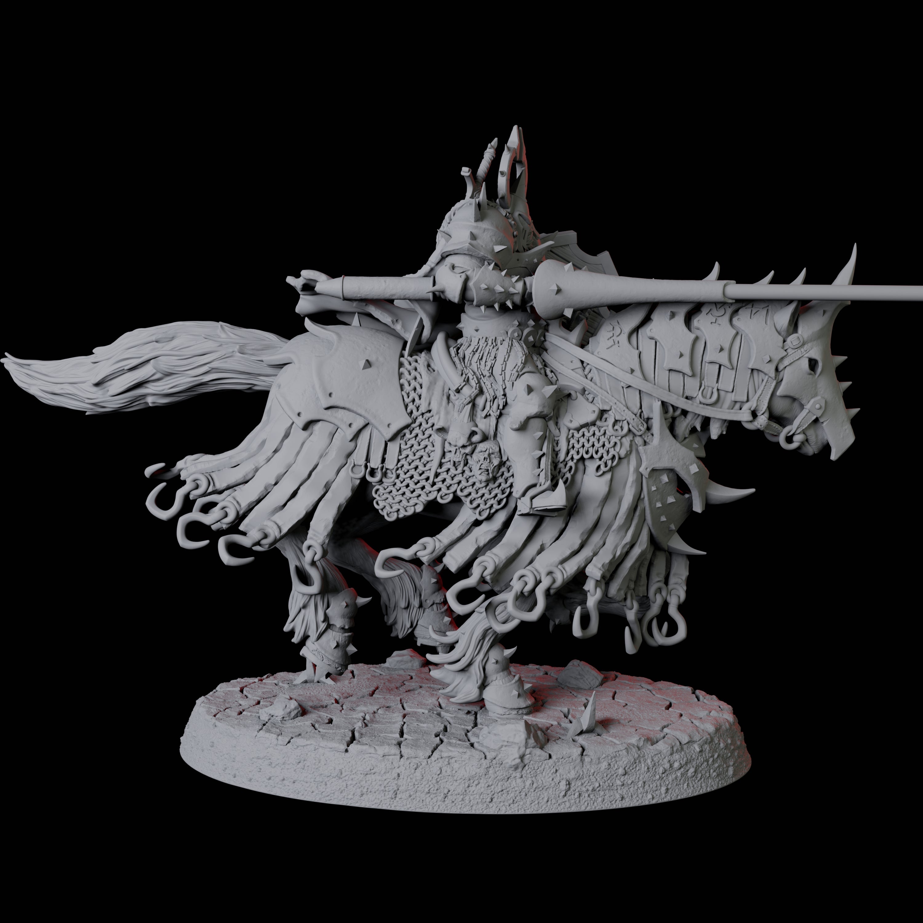Charging Knight A Miniature for Dungeons and Dragons, Pathfinder or other TTRPGs