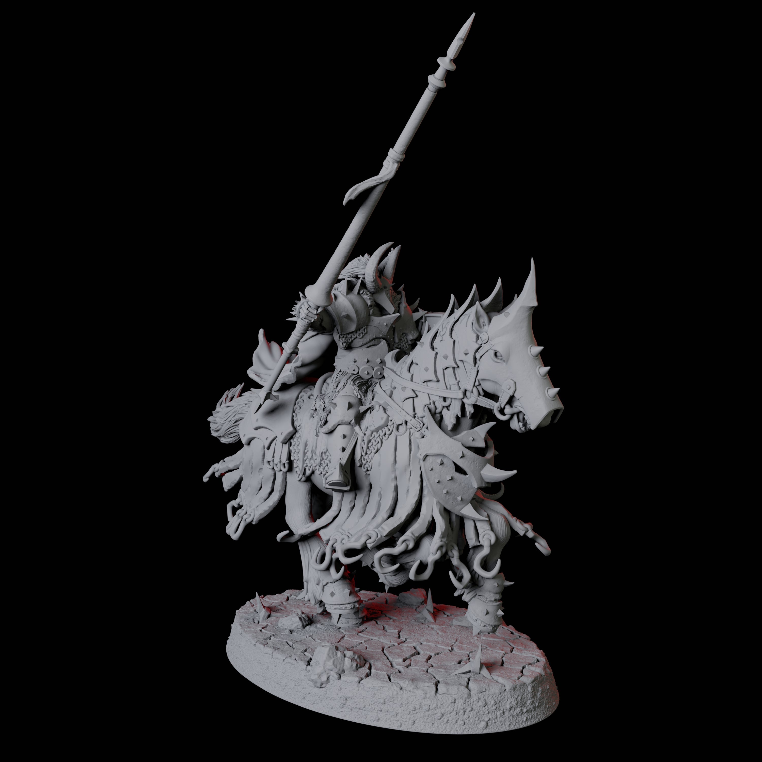 Charging Knight B Miniature for Dungeons and Dragons, Pathfinder or other TTRPGs