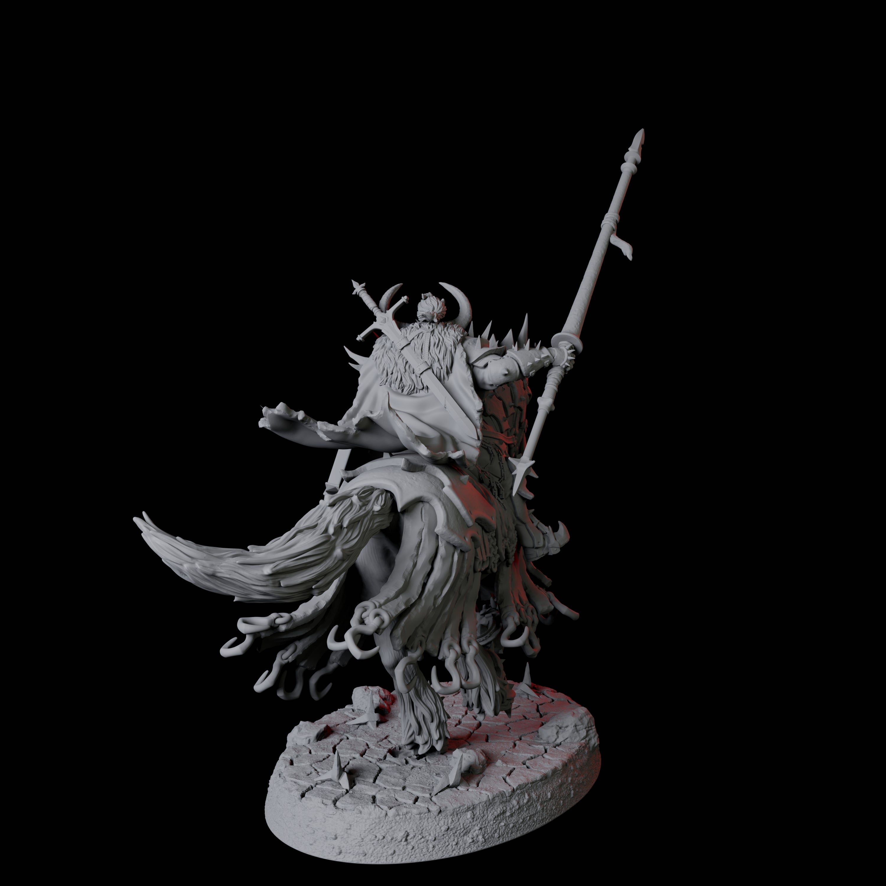 Charging Knight B Miniature for Dungeons and Dragons, Pathfinder or other TTRPGs