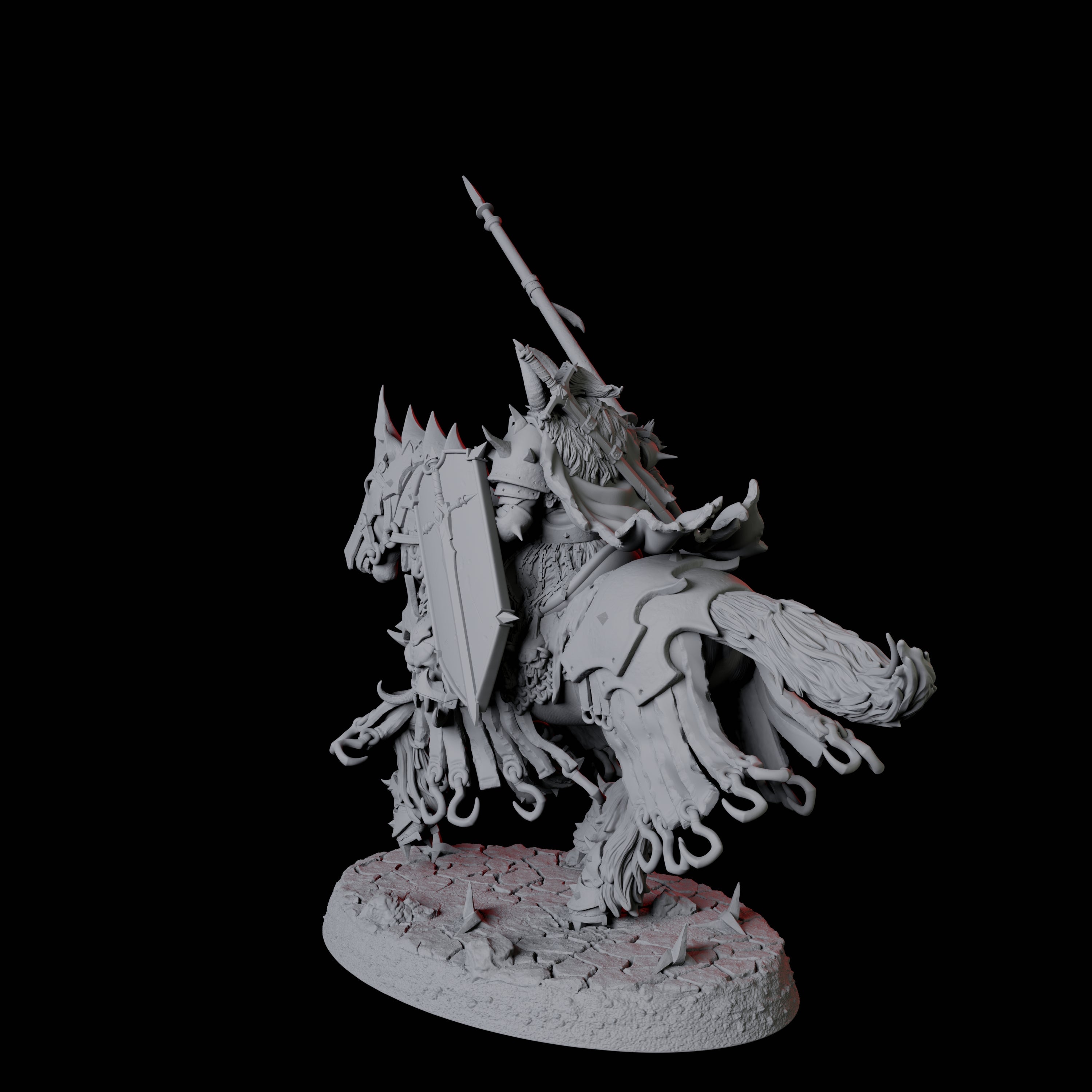 Charging Knight B Miniature for Dungeons and Dragons, Pathfinder or other TTRPGs