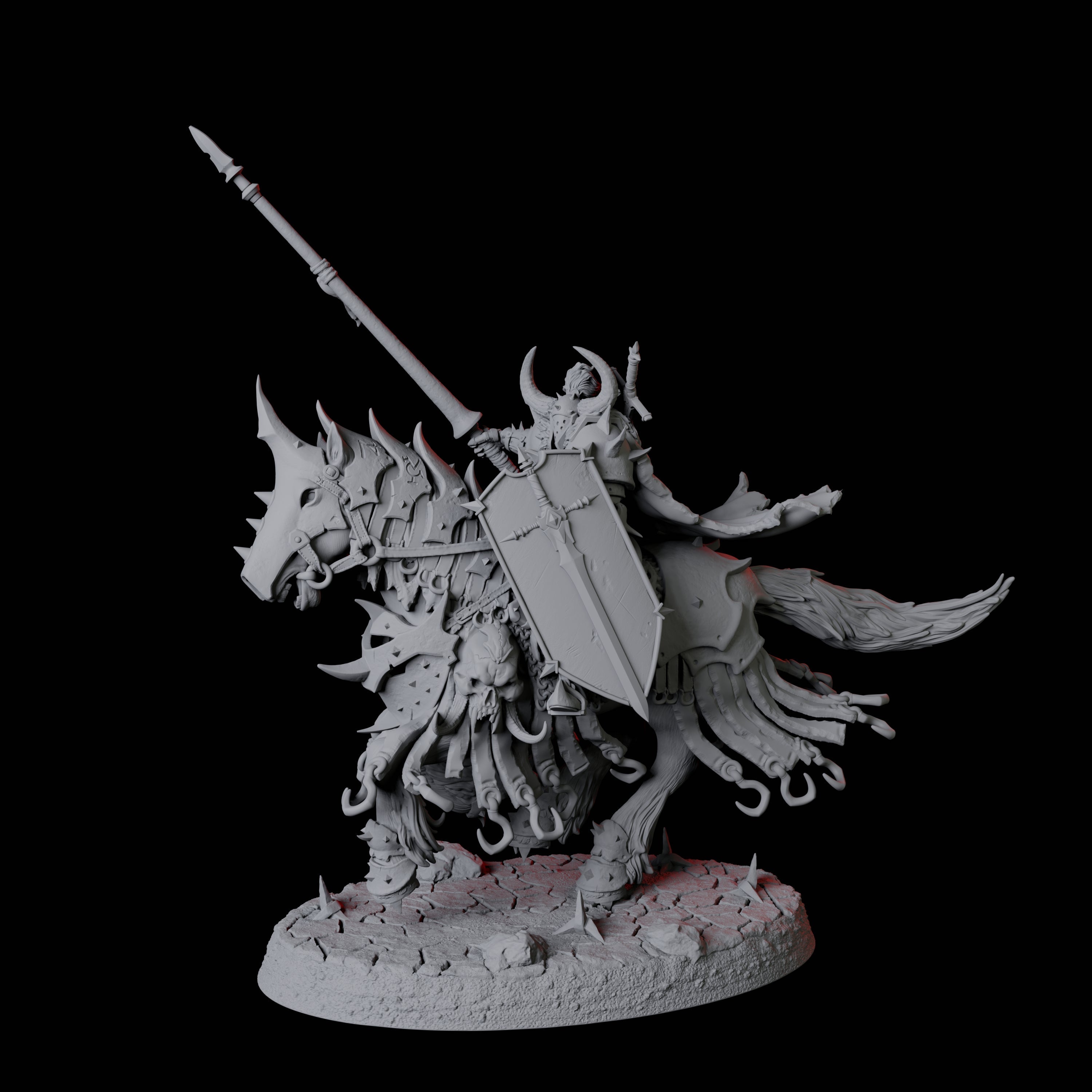 Charging Knight B Miniature for Dungeons and Dragons, Pathfinder or other TTRPGs