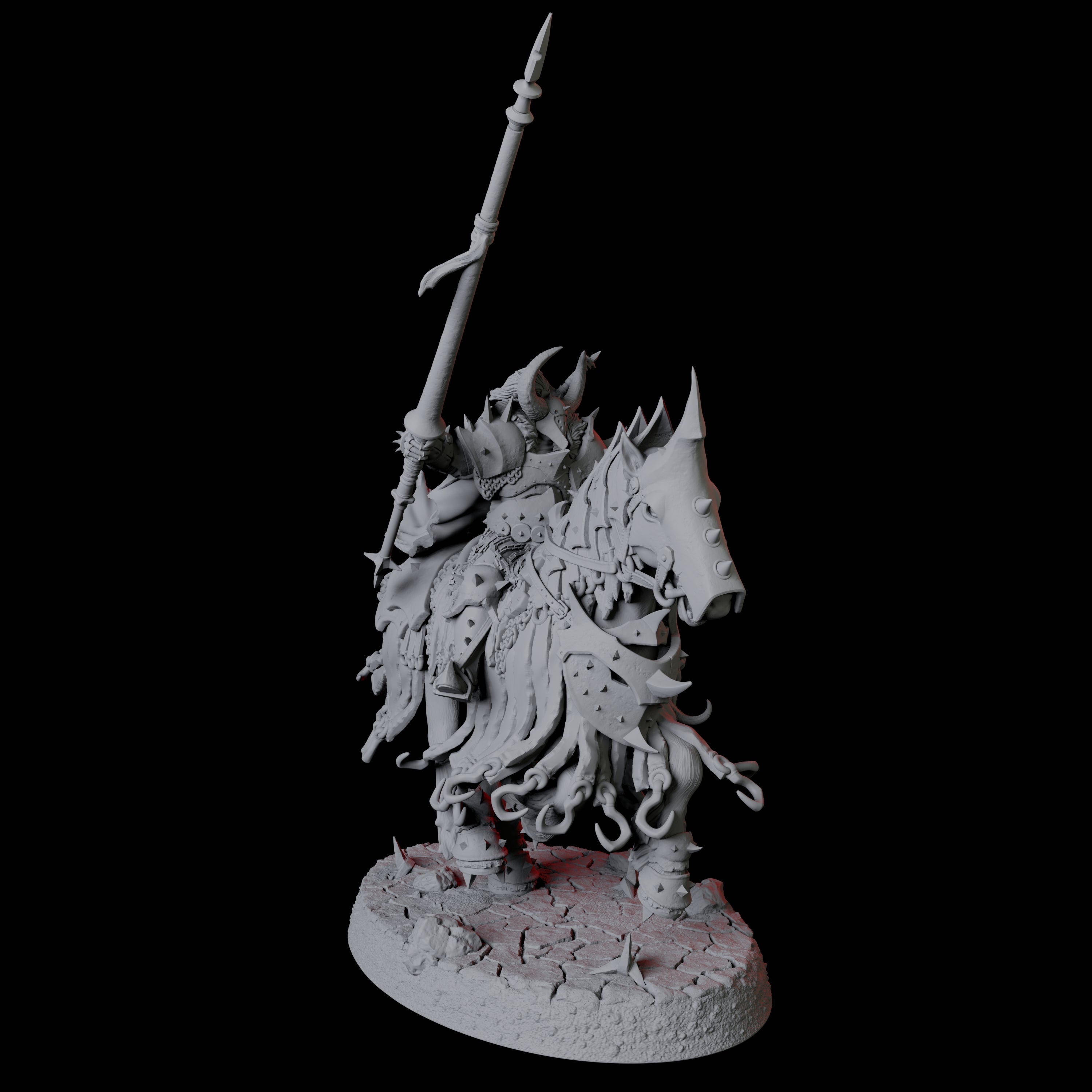 Charging Knight B Miniature for Dungeons and Dragons, Pathfinder or other TTRPGs