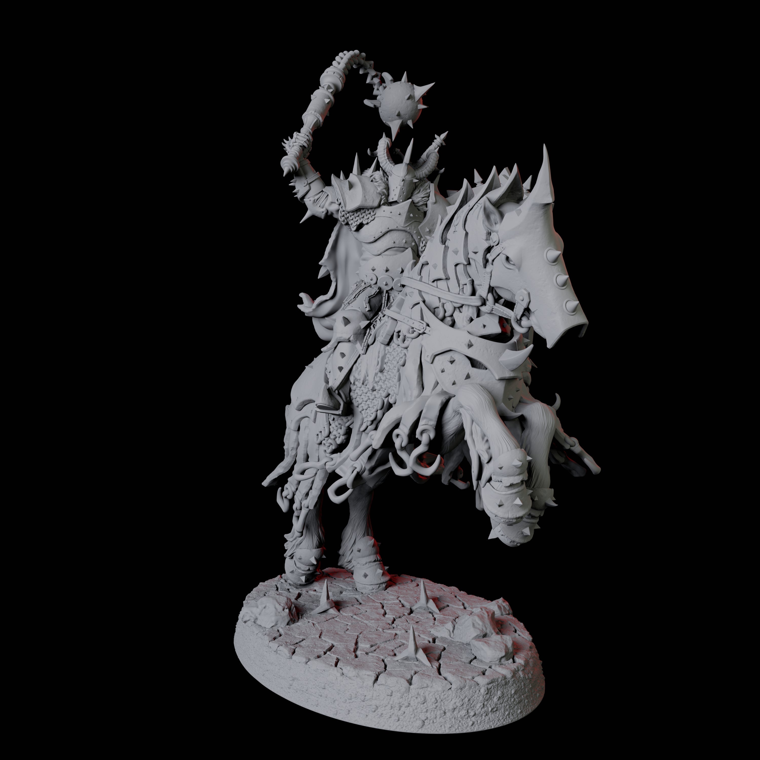 Charging Knight C Miniature for Dungeons and Dragons, Pathfinder or other TTRPGs