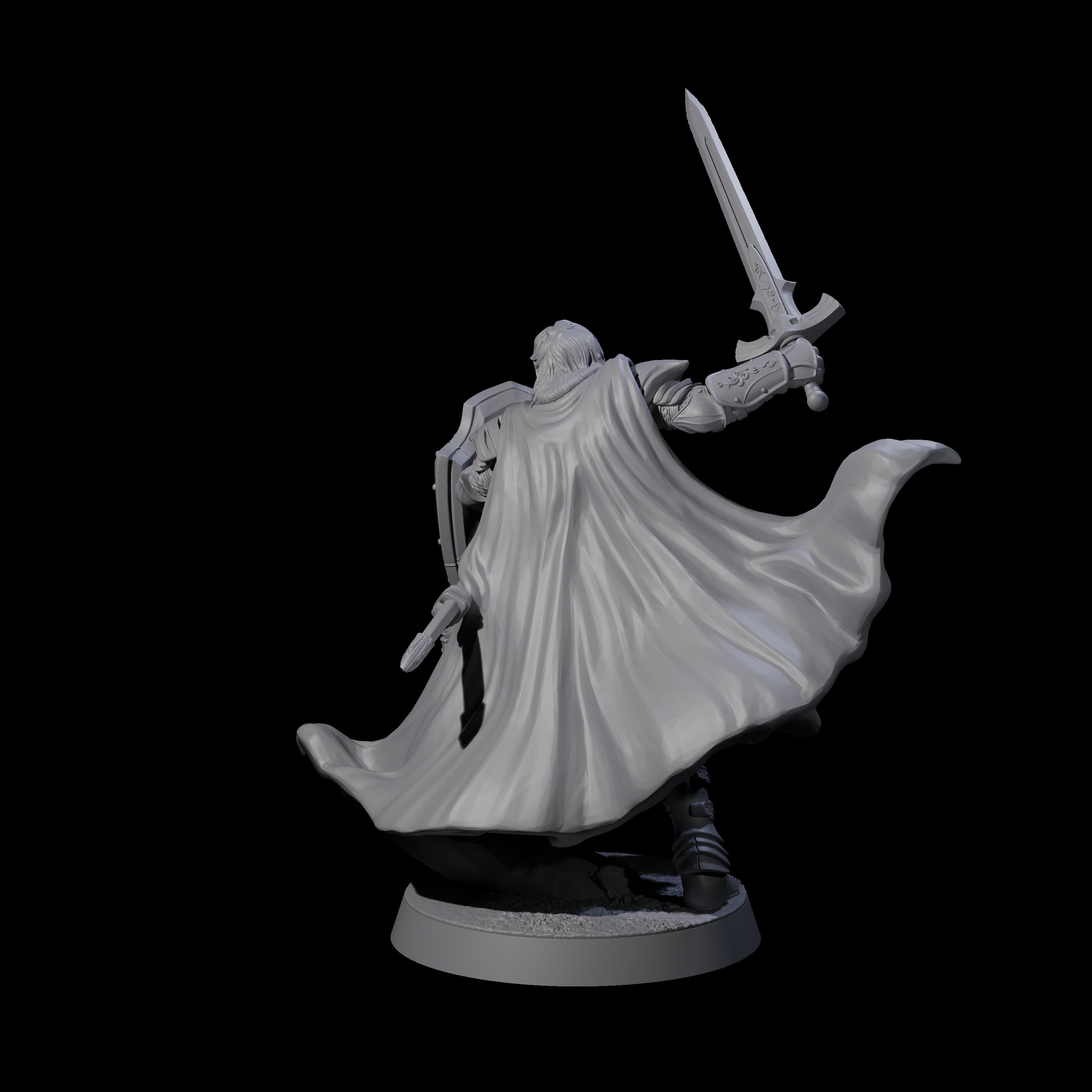 Charging Knight Captain Miniature for Dungeons and Dragons, Pathfinder or other TTRPGs
