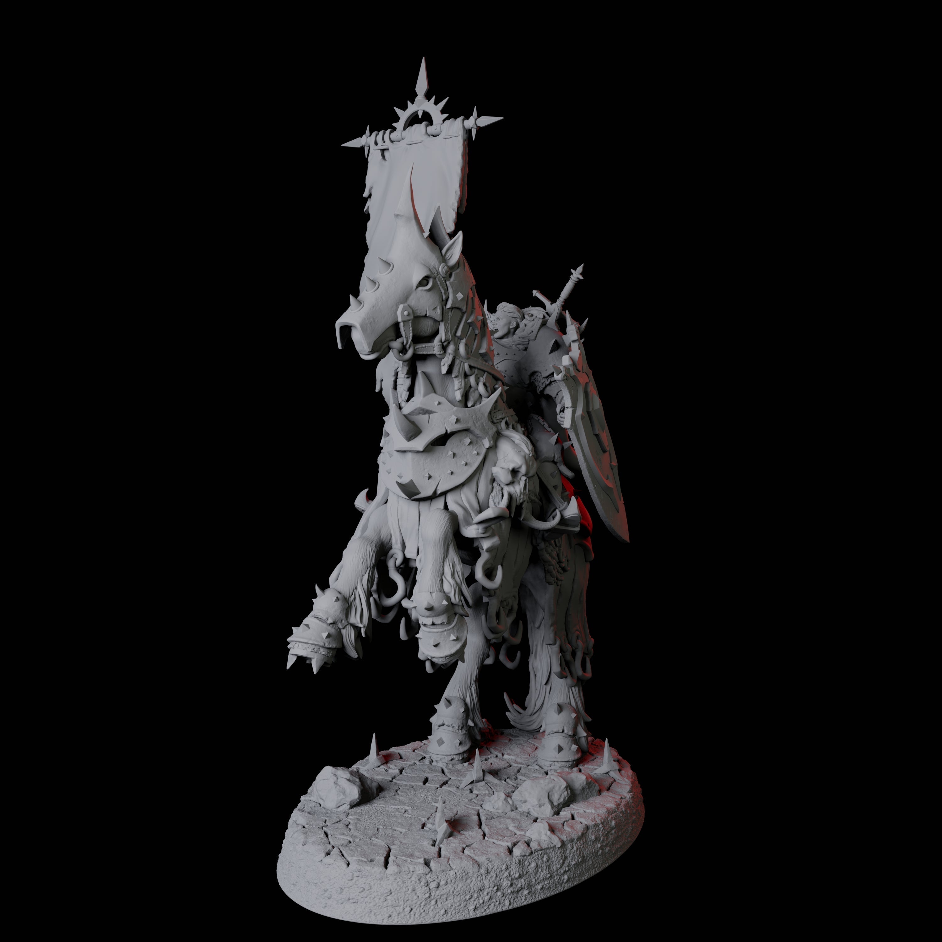 Charging Knight D Miniature for Dungeons and Dragons, Pathfinder or other TTRPGs