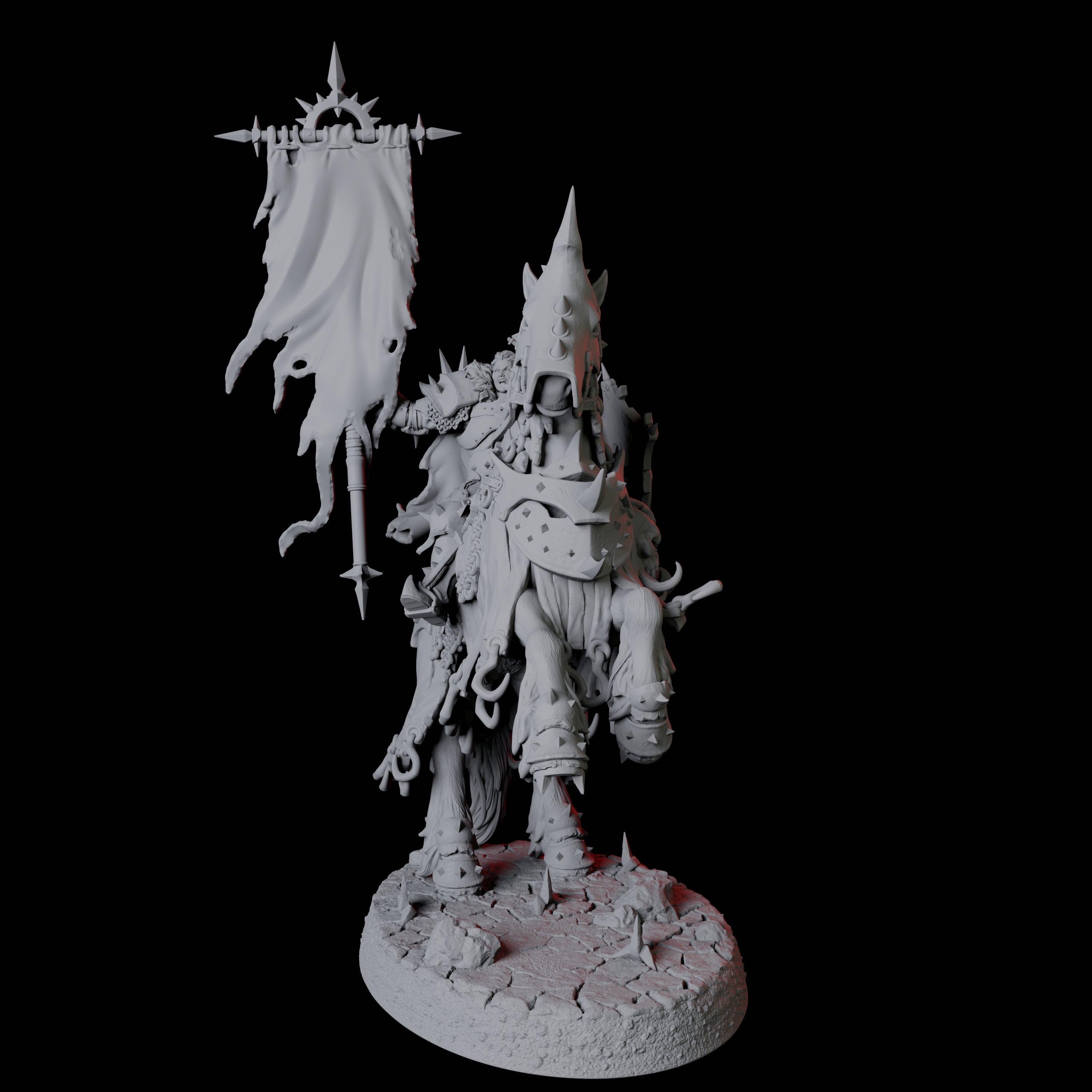 Charging Knight D Miniature for Dungeons and Dragons, Pathfinder or other TTRPGs