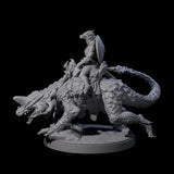 Charging Kobold on Drake A Miniature for Dungeons and Dragons, Pathfinder or other TTRPGs