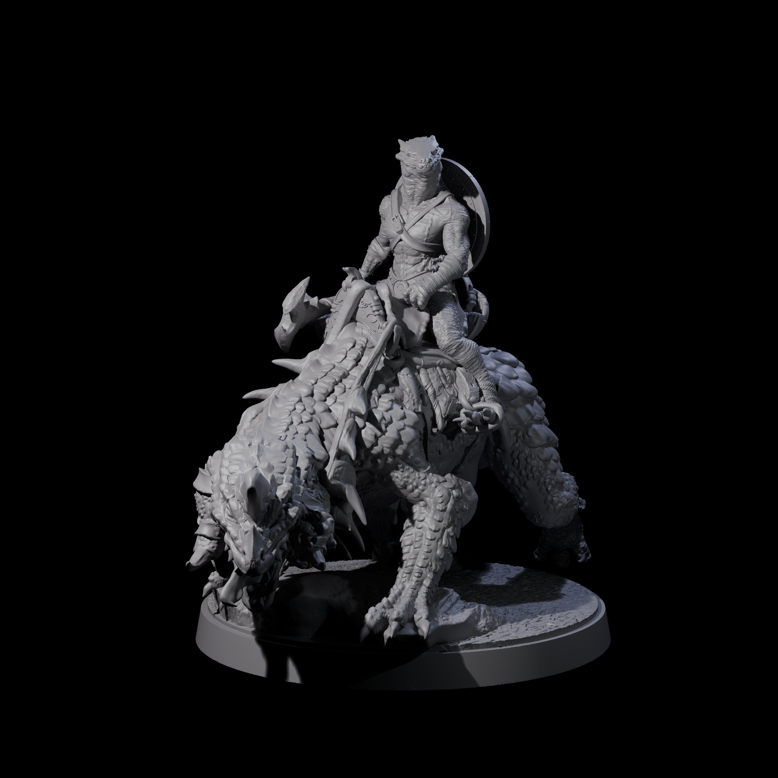 Charging Kobold on Drake A Miniature for Dungeons and Dragons, Pathfinder or other TTRPGs