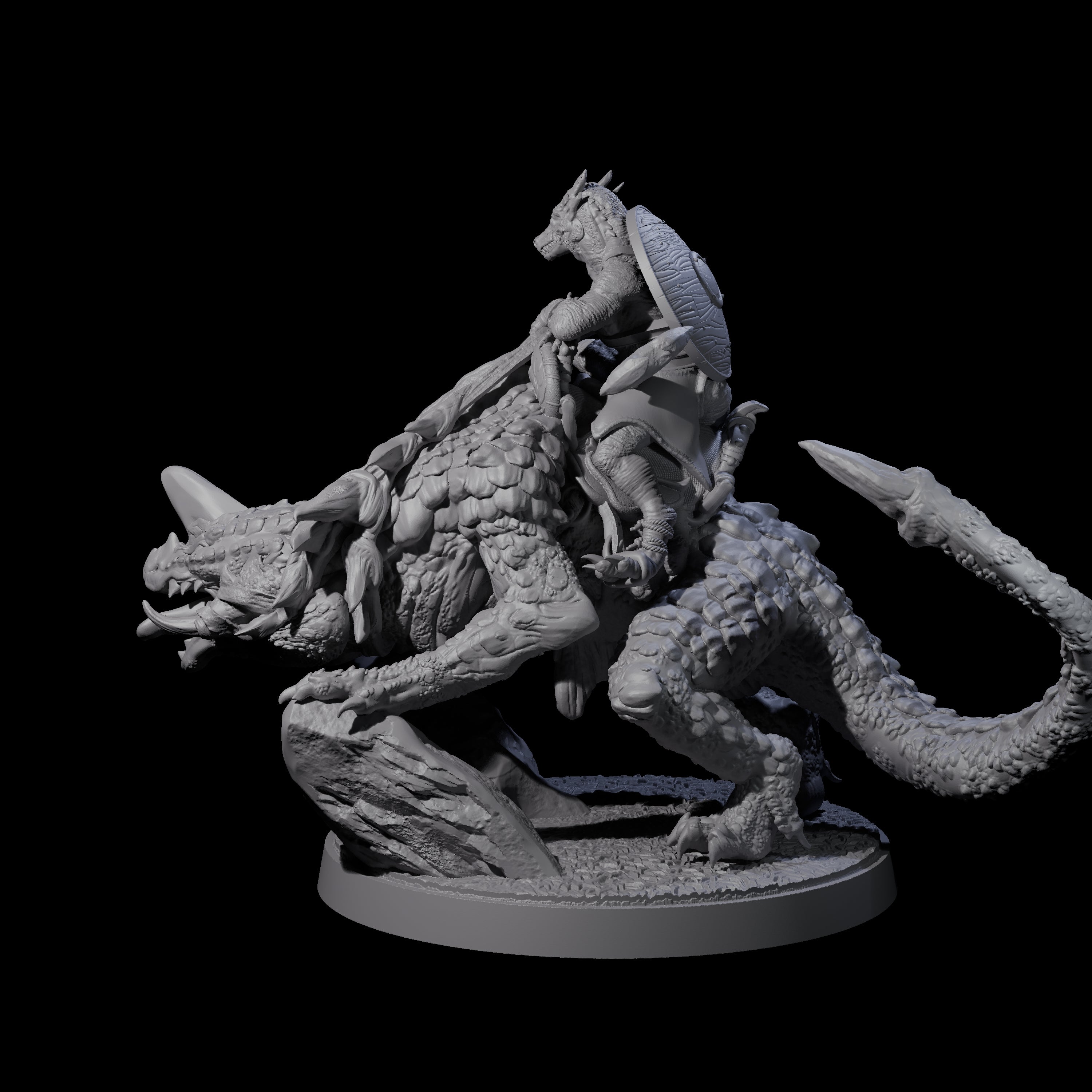 Charging Kobold on Drake B Miniature for Dungeons and Dragons, Pathfinder or other TTRPGs