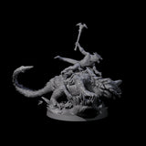 Charging Kobold on Drake C Miniature for Dungeons and Dragons, Pathfinder or other TTRPGs
