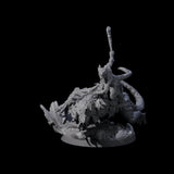 Charging Kobold on Drake C Miniature for Dungeons and Dragons, Pathfinder or other TTRPGs