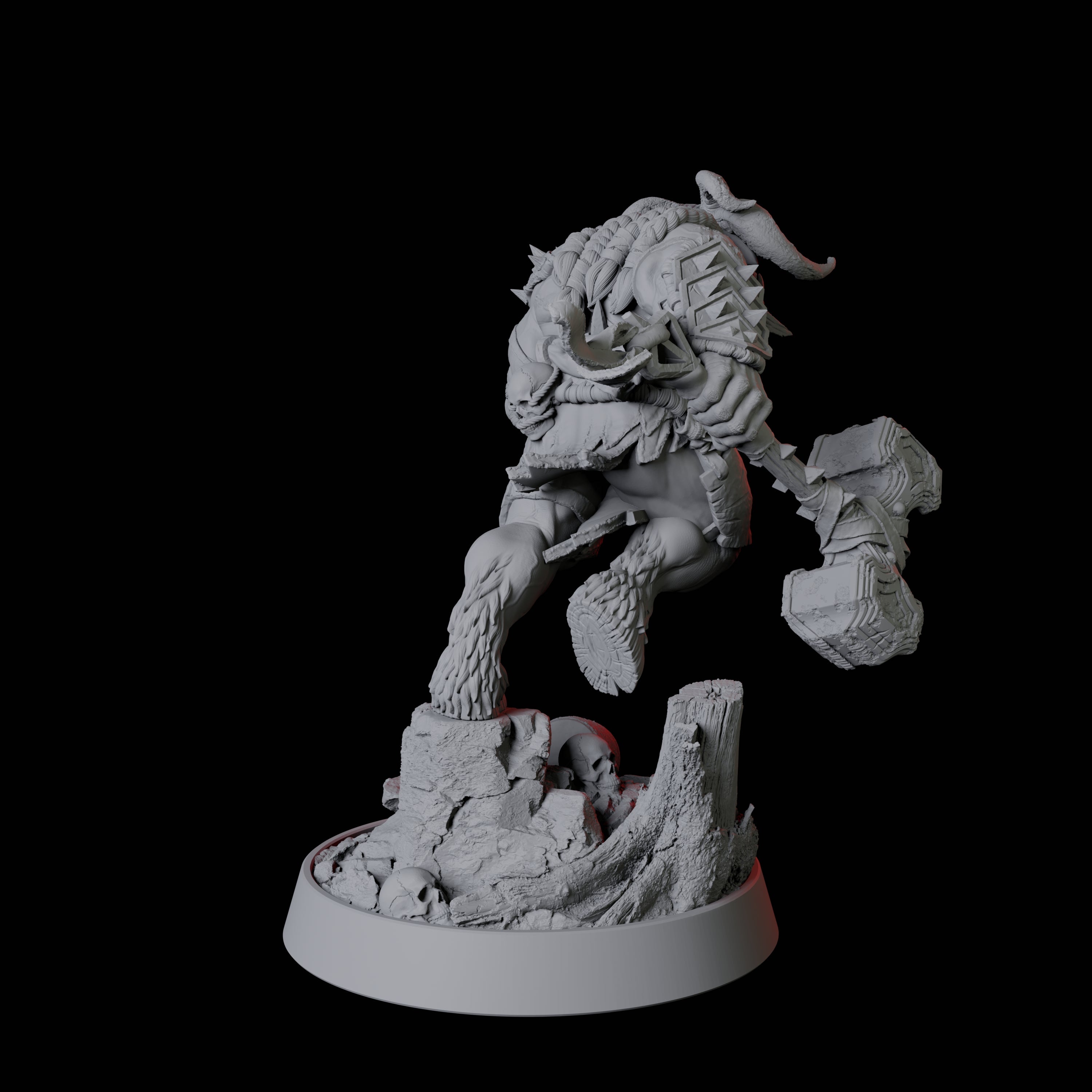 Charging Minotaur Miniature for Dungeons and Dragons