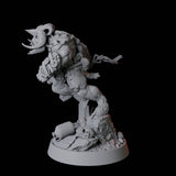 Charging Minotaur Miniature for Dungeons and Dragons, Pathfinder or other TTRPGs