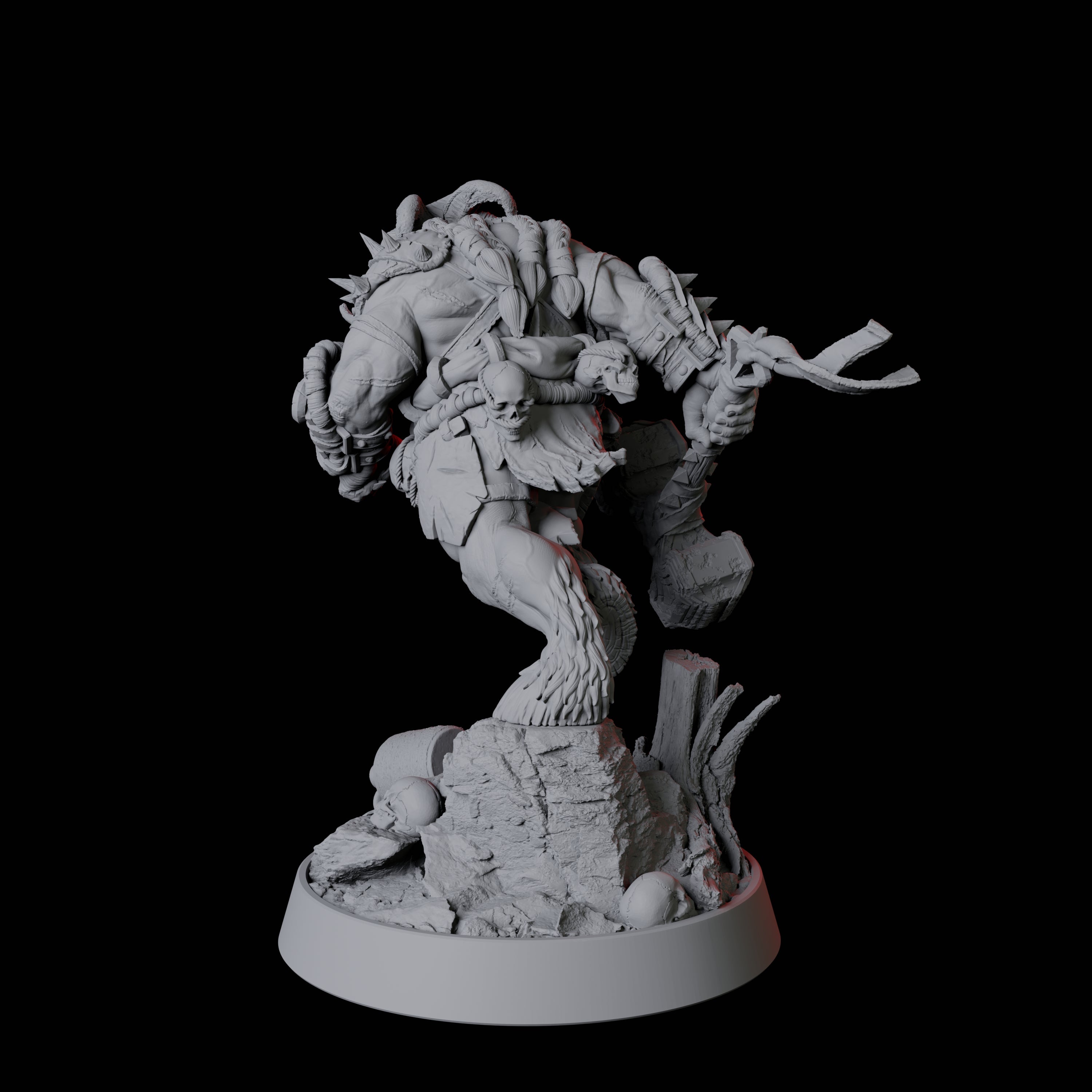 Charging Minotaur Miniature for Dungeons and Dragons