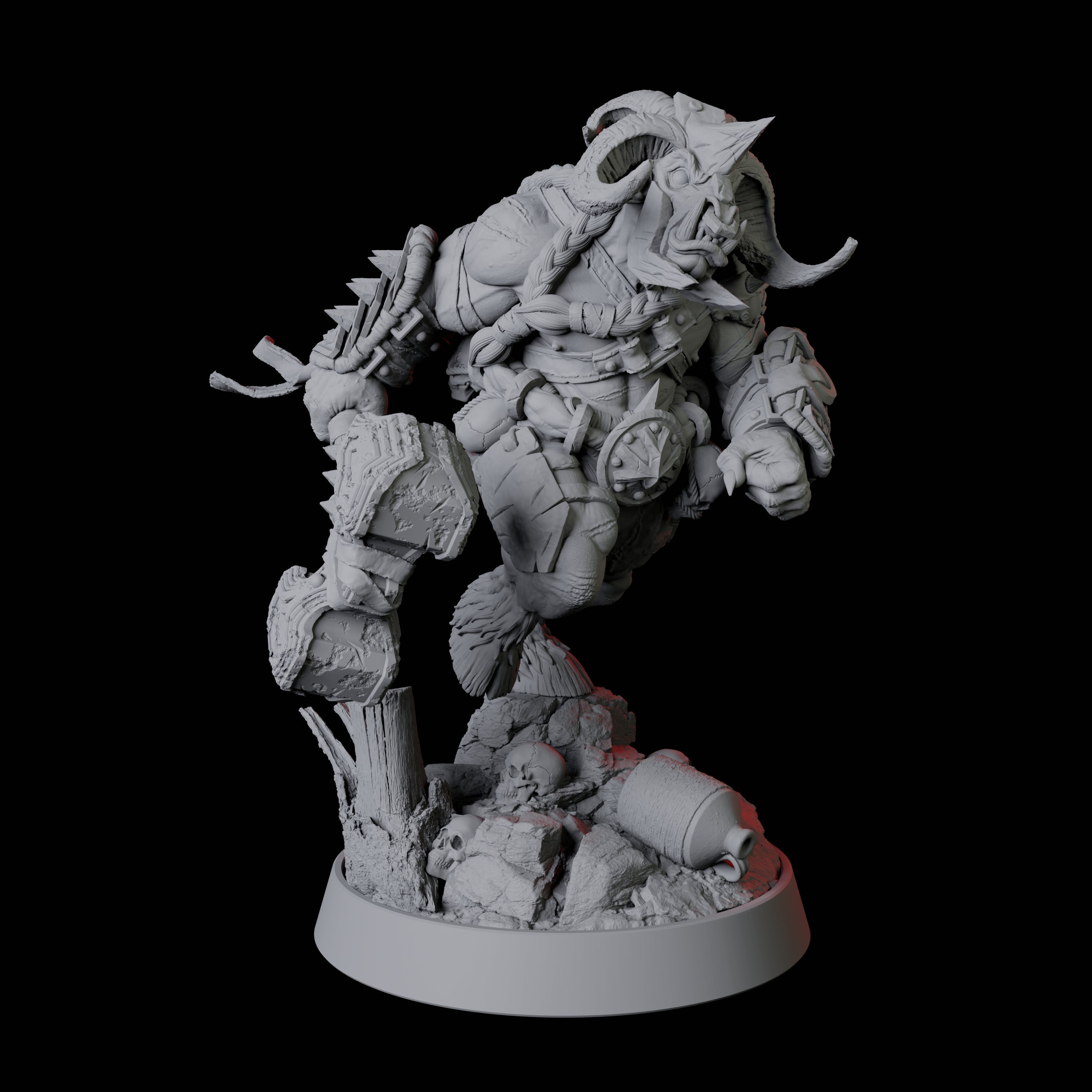 Charging Minotaur Miniature for Dungeons and Dragons