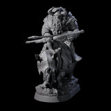 Charging Ogre Rhino Rider A Miniature for Dungeons and Dragons, Pathfinder or other TTRPGs