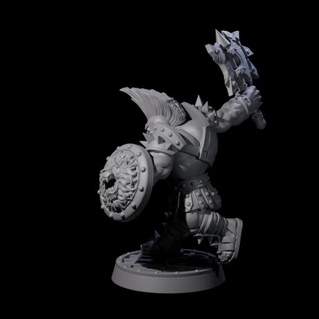 Charging Orc Gladiator Miniature for Dungeons and Dragons, Pathfinder or other TTRPGs