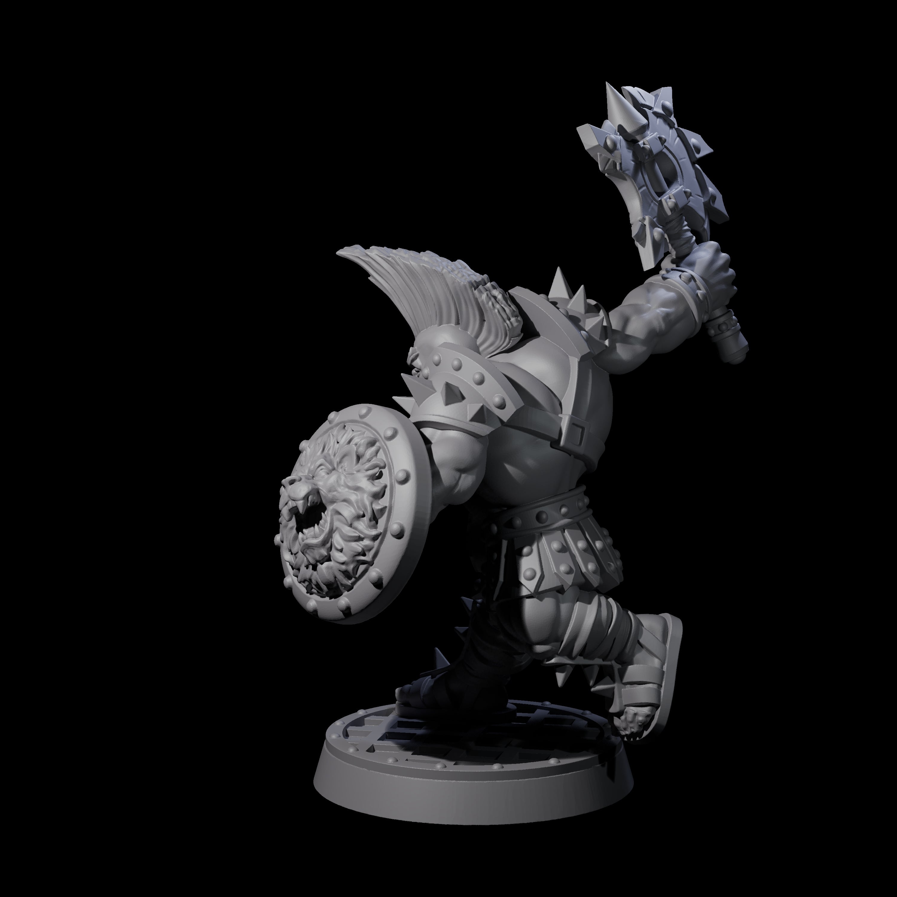 Charging Orc Gladiator Miniature for Dungeons and Dragons, Pathfinder or other TTRPGs